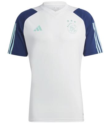 Ajax Trainingsshirt Senior Wit 2023/2024 - Maat S - Kleur: WitBlauwRoze | Soccerfanshop