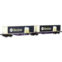 Mehano 28399 HO containerwagen Sgmrss90 Warsteiner van RailRelease - thumbnail