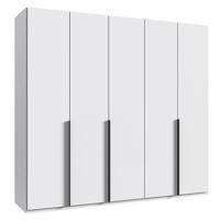 Kledingkast Milaan 5-deurs - wit - 208x225x58 cm - thumbnail