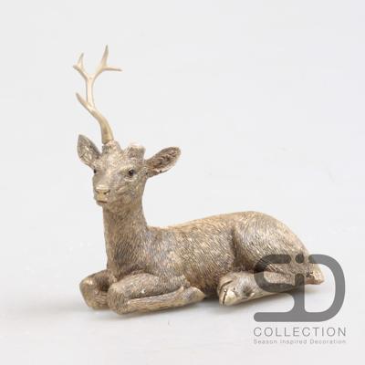 Hert liggend goud 11cm