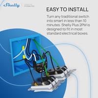 Shelly Shelly Plus 2PM Schakel-meetactor WiFi, Bluetooth - thumbnail