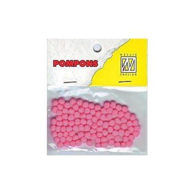 Nellie's Choice • pompoms mini 3mm 100stuks/pkg col. 25 blossom pink