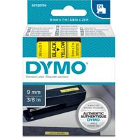 Labeltape dymo labelmanager d1 polyester 9mm geel - thumbnail