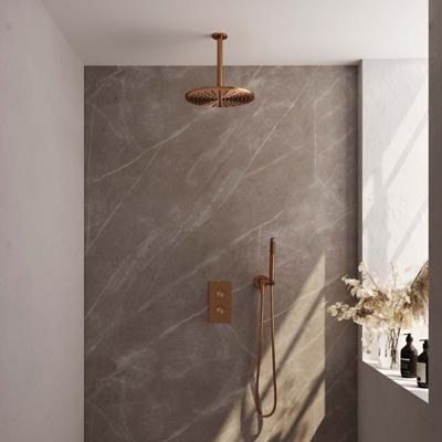 Copper Edition thermostatische inbouw regendouche set met 3-weg omstelling