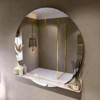 MONDIAZ SPOT spiegel rond 120cm met Spiegelplanchet kleur Frappe. - thumbnail