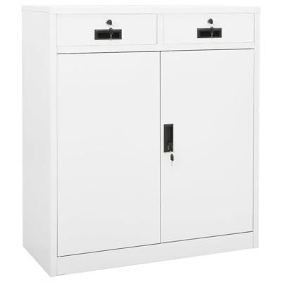 VidaXL Kantoorkast 90x40x102 cm staal wit