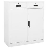VidaXL Kantoorkast 90x40x102 cm staal wit - thumbnail