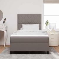 Boxspring bed met matras met hoofdeinde Taupe 120 x 200 cm Stof - thumbnail