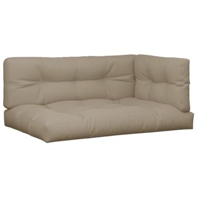 Palletkussens 3 st stof taupe