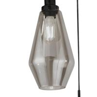 Searchlight Vide hanglampMia 3-lichts zwart met smoke glas - 5423-3BK - thumbnail