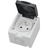 Buitenstopcontact Enkelvoudig Geaard IP54 Waterdicht - België - thumbnail