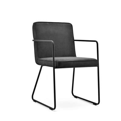 BY-BOO Set 2 Stoelen Charly - Stof - Antraciet