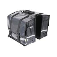 Dresco dubbele fietstas transporter 50 liter bisonyl zwart - thumbnail