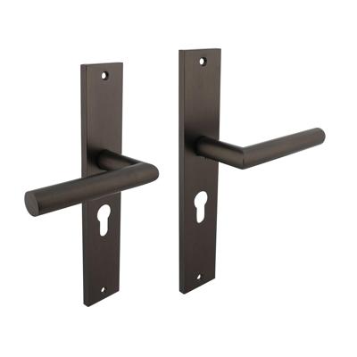 Deurkruk Bastian op langschild 245x45mm profielcilindergat 55mm antraciet-grijs Deurkruk Bastian op langschild 245x45mm profielcilindergat 55mm antraciet-grijs