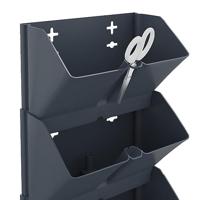 Plantenbakkenset 4 st verticaal polypropeen antracietkleur - thumbnail