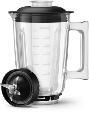 Philips Home HR3760/00 Blender 1500 W Zilver, Zwart - thumbnail