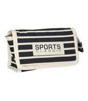 Traveller Spiegeltas stripe blauw sports classic 16.5x11cm - thumbnail
