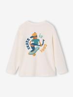 T-shirt met lange mouwen voor jongens ecru - thumbnail