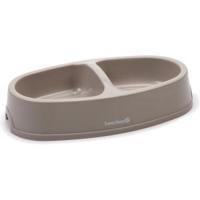 Dinner hondenvoerbak beige. 2 x 0.4L - thumbnail