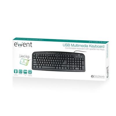 Toetsenbord Ewent EW3195 Zwart QWERTZ - thumbnail