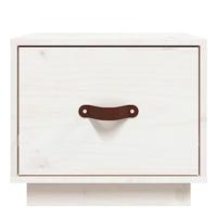 Nachtkastjes 2 st 40x34x35 cm massief grenenhout wit - thumbnail