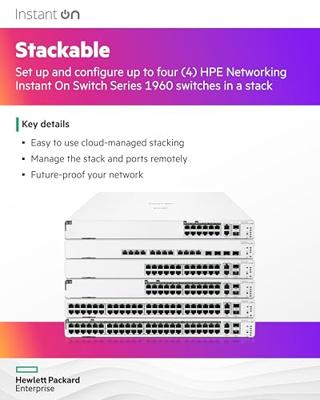 HPE Networking Instant On 1960 48G 2XGT 2SFP+ Switch - managed