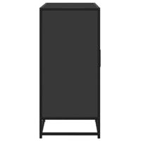 Dressoir 92x35x76 cm bewerkt hout zwart - thumbnail