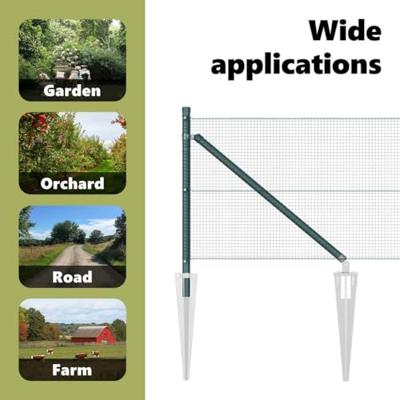 VidaXL Afrasteringspaal groen 25 x 0,5 m (12 x 12 mm gaas) staal VidaXL Afrasteringspaal groen 25 x 0,5 m (12 x 12 mm gaas) staal