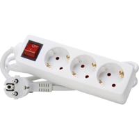 Kopp 129713007 Stekkerdoos met schakelaar 3-voudig Arctisch-wit Randaarde stekker 1 stuk(s) - thumbnail