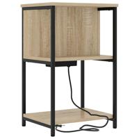 Nachtkastje 2 pcs Sonoma eiken 38 x 31 x 61 cm Bewerkt hout - thumbnail