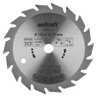 Wolfcraft Handcirkelzaagblad | HM | 18 Zähne | Ø127mm | 1 stuk - 6355000 - thumbnail
