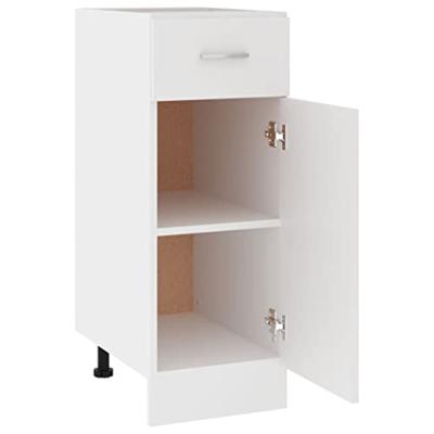 Onderkast met lade Lyon 30x46x81,5 cm bewerkt hout wit