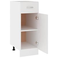 Onderkast met lade Lyon 30x46x81,5 cm bewerkt hout wit - thumbnail