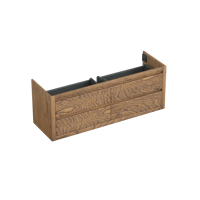 Onderkast Forzalaqua Gela 160x51x60 Cm 4 Softclose Lades Eiken Castle Brown - thumbnail