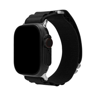 Mobilize Nylon Watch Band - Alpine - Titanium Connector - for Apple 42/44/45/49mm - Black