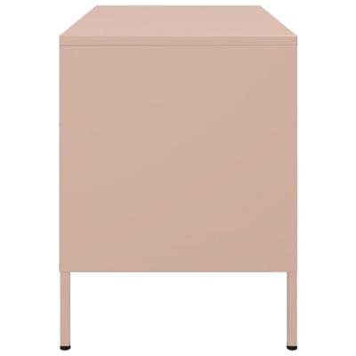 Tv-meubel 68x39x50,5 cm staal roze