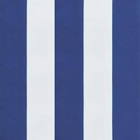 Bankkussen gestreept 180x50x7 cm stof wit en blauw - thumbnail