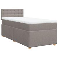 Boxspring met matras stof taupe 80x200 cm - thumbnail