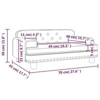 Kinderbank 70x45x30 cm kunstleer bruin - thumbnail