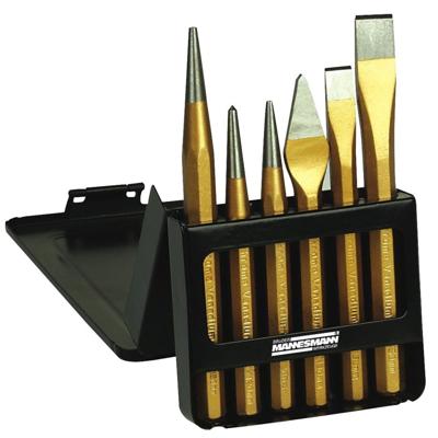 Brüder Mannesmann doorslagen-beitelset in metale (hobby) - 65405