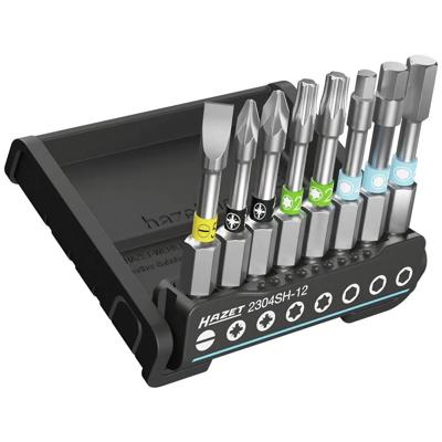 HAZET SmartHolder met 8 bits | lang 2304SH-12 | 1/4 inch (6,3 mm) zeskant massief | Sleufprofiel, Binnen-zeskant-profiel | 8-delig | 0,8 x 5,5 mm |