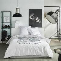 Beddengoedset - TODAY - JAVA - 2 personen - 240x220 cm - Katoen - New York print - Wit - thumbnail
