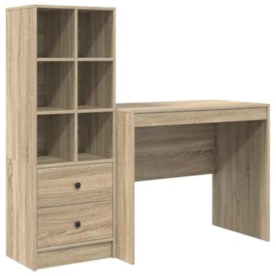 Bureau met lade 2 pcs Sonoma Eiken