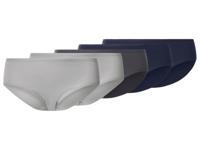 esmara Set van 5 dames hipsters - Plus size (marineblauw/antraciet/lichtgrijs, XXL (52/54)) - thumbnail