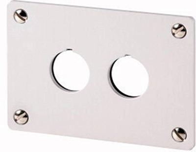 Eaton M22-E2 216543 Montageframe 2 inbouwplaatsen (Ø x h) 22 mm x 72 mm NOT-AUS Grijs 1 stuk(s) Piece