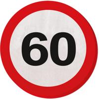 Servetten verkeersbord 60 jaar - thumbnail