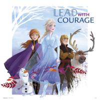 Kunstdruk Frozen - Lead With Courage 30x30cm - thumbnail
