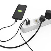 Hama Stekkerdoos 5-voudig USB-A 17W Schakelaar 1,4 M Wit - thumbnail