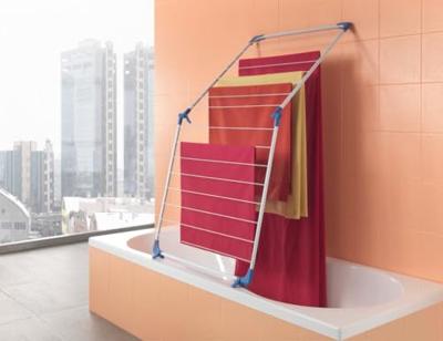 Metaltex Cervino Badkuipdroogrek 10 m Drooglengte Zilver/Zwart