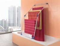 Metaltex Cervino Badkuipdroogrek 10 m Drooglengte Zilver/Zwart - thumbnail